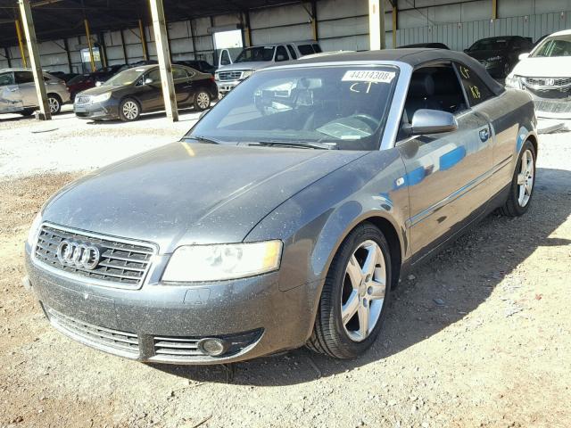 WAUAC48H95K013089 - 2005 AUDI A4 1.8 CAB GRAY photo 2