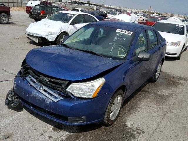 1FAHP34N78W109964 - 2008 FORD FOCUS S/SE BLUE photo 2