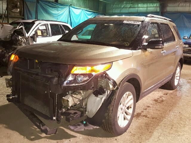 1FM5K7D88DGA78754 - 2013 FORD EXPLORER GREEN photo 2