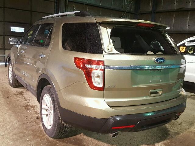 1FM5K7D88DGA78754 - 2013 FORD EXPLORER GREEN photo 3