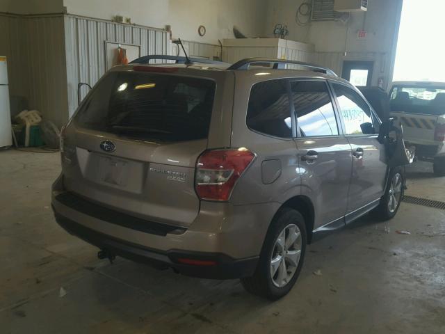 JF2SJADC0FH826181 - 2015 SUBARU FORESTER 2 GRAY photo 4