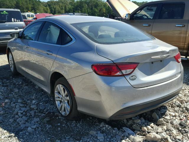 1C3CCCFB9GN182202 - 2016 CHRYSLER 200 LX SILVER photo 3