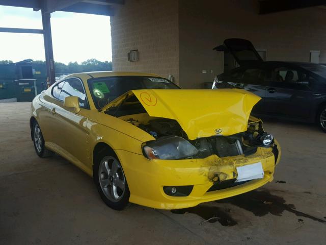 KMHHM65D06U207796 - 2006 HYUNDAI TIBURON GS YELLOW photo 1