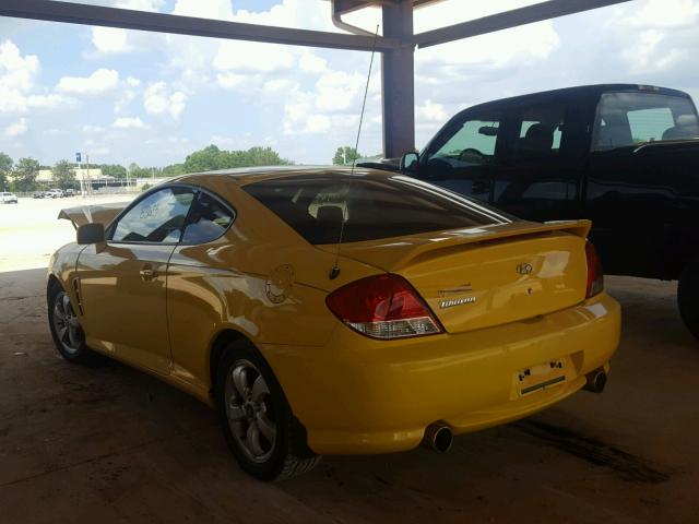 KMHHM65D06U207796 - 2006 HYUNDAI TIBURON GS YELLOW photo 3