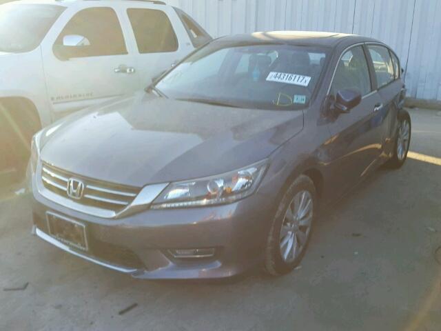 1HGCR2F85DA182033 - 2013 HONDA ACCORD EXL GRAY photo 2