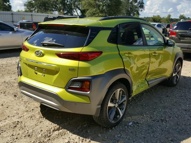 KM8K53A59JU095167 - 2018 HYUNDAI KONA ULTIM GREEN photo 4