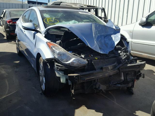 KMHDH4AE4CU483089 - 2012 HYUNDAI ELANTRA BLUE photo 1