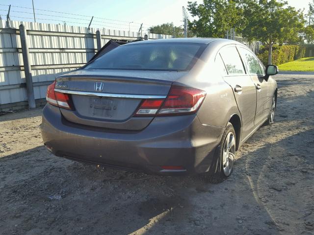 19XFB2F56DE008264 - 2013 HONDA CIVIC LX GRAY photo 4