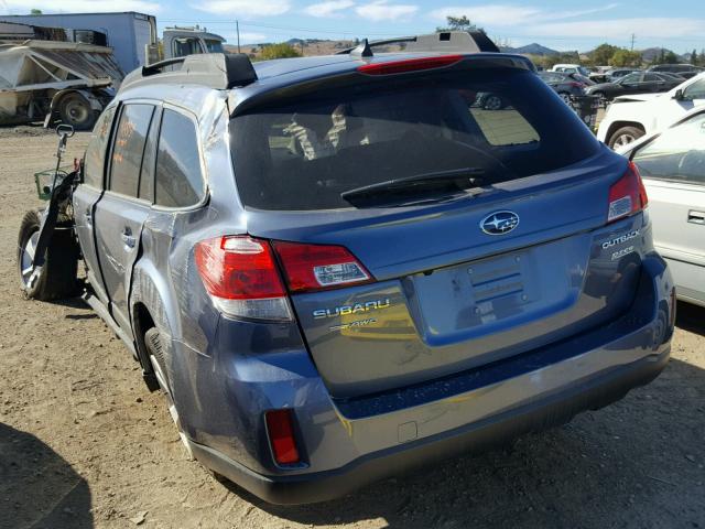 4S4BRBLCXD3227146 - 2013 SUBARU OUTBACK 2. BLUE photo 3