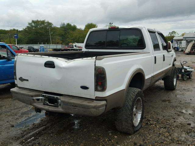 1FTNW21P84EB37322 - 2004 FORD F250 SUPER WHITE photo 4