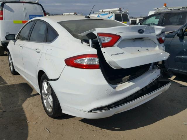 3FA6P0HD4ER207937 - 2014 FORD FUSION SE WHITE photo 3