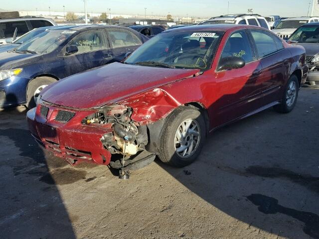 1G2NE52EX5M168794 - 2005 PONTIAC GRAND AM RED photo 2