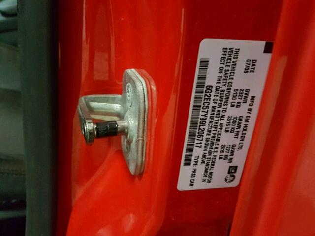 6G2EC57Y99L206717 - 2009 PONTIAC G8 GT RED photo 10