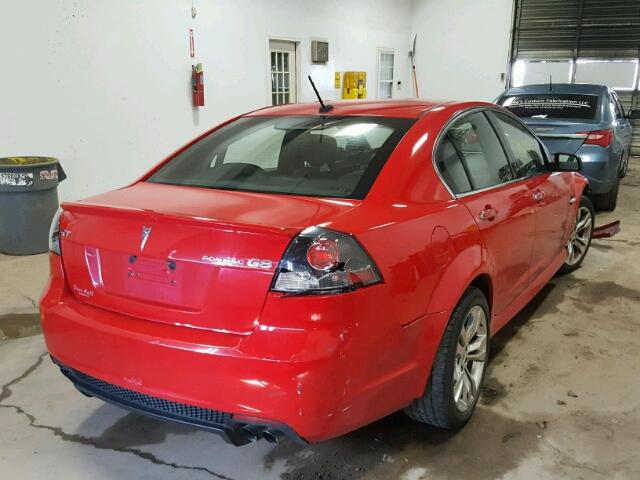 6G2EC57Y99L206717 - 2009 PONTIAC G8 GT RED photo 4