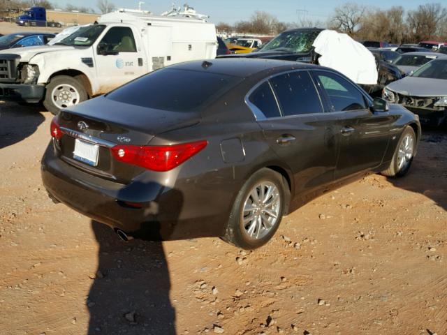 JN1BV7AP6FM340580 - 2015 INFINITI Q50 BASE BROWN photo 4