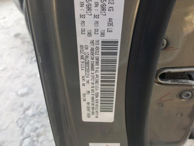 1C4NJCBB3CD521214 - 2012 JEEP COMPASS SP GRAY photo 10