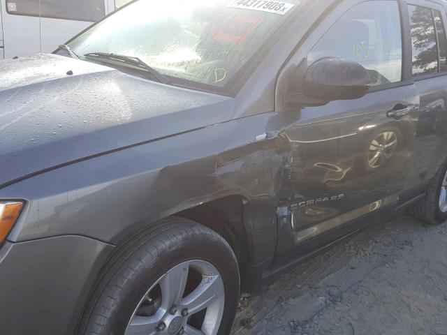 1C4NJCBB3CD521214 - 2012 JEEP COMPASS SP GRAY photo 9