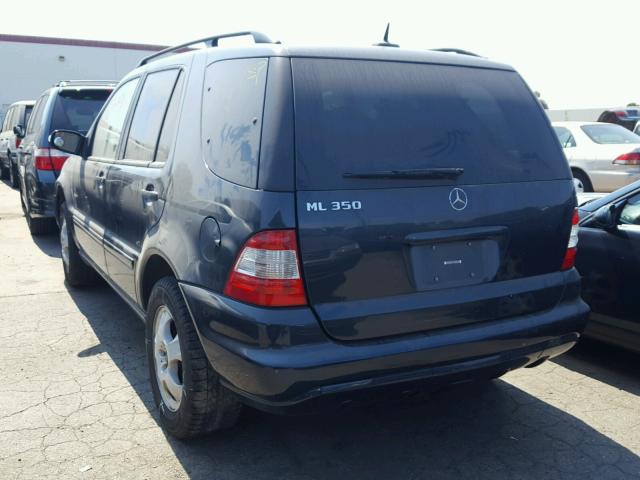 4JGAB57E13A404657 - 2003 MERCEDES-BENZ ML 350 BLUE photo 3