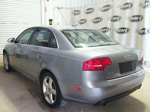 WAUAF68E15A460806 - 2005 AUDI A4 2.0T GRAY photo 3