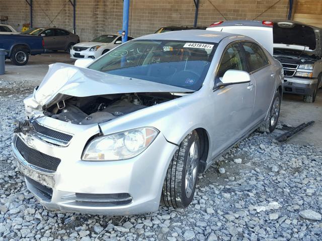 1G1ZC5EB1AF152818 - 2010 CHEVROLET MALIBU SILVER photo 2