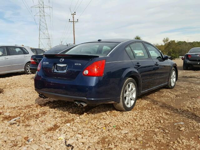 1N4BA41E88C803405 - 2008 NISSAN MAXIMA SE BLUE photo 4