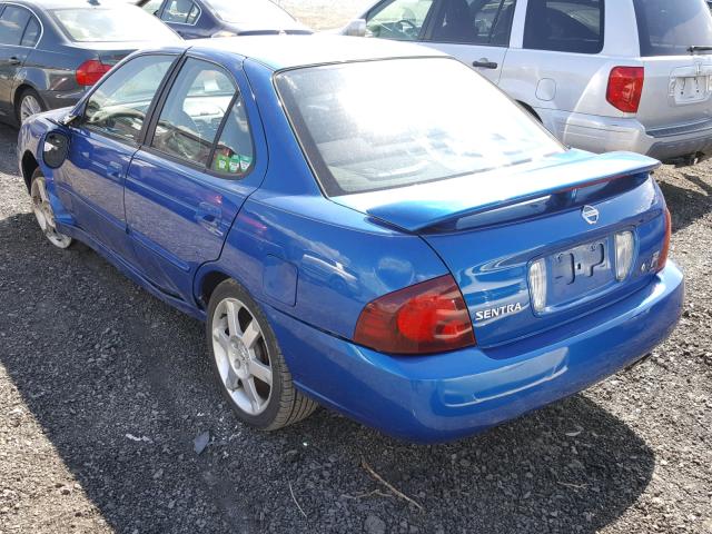 3N1AB51A06L504338 - 2006 NISSAN SENTRA SE- BLUE photo 3