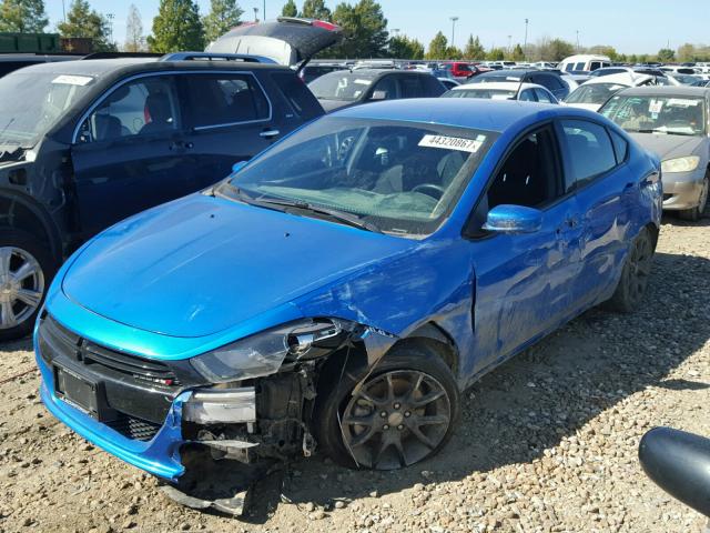 1C3CDFBB2GD728641 - 2016 DODGE DART SXT BLUE photo 2