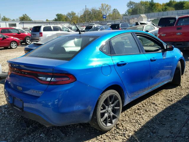 1C3CDFBB2GD728641 - 2016 DODGE DART SXT BLUE photo 4