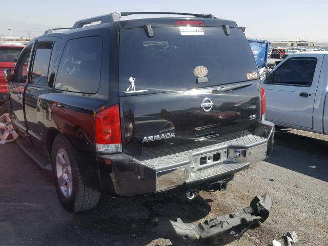 5N1AA08A26N721071 - 2006 NISSAN ARMADA SE BLACK photo 3