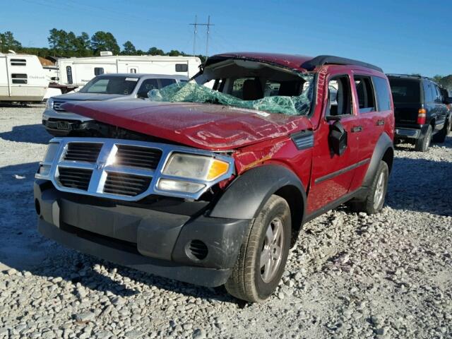 1D8GT28K97W606199 - 2007 DODGE NITRO SXT RED photo 2