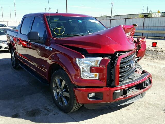1FTEW1CP3FKE82656 - 2015 FORD F150 SUPER RED photo 1
