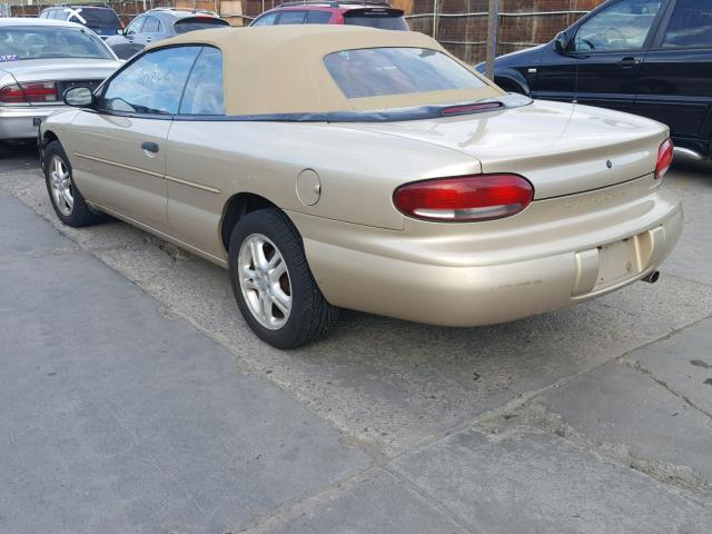 3C3EL45H0WT327596 - 1998 CHRYSLER SEBRING JX GOLD photo 3