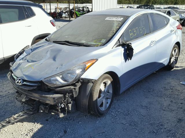 KMHDH4AE8CU356717 - 2012 HYUNDAI ELANTRA BLUE photo 2