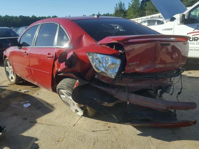 2G1WD58C579247422 - 2007 CHEVROLET IMPALA SUP RED photo 3