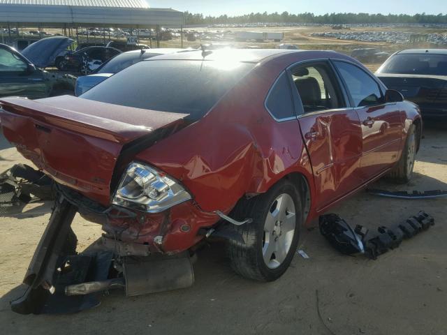 2G1WD58C579247422 - 2007 CHEVROLET IMPALA SUP RED photo 4