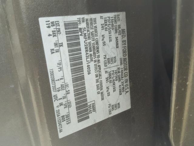 5LMFU28R43LJ14026 - 2003 LINCOLN NAVIGATOR Brązowy zdjęcie 10