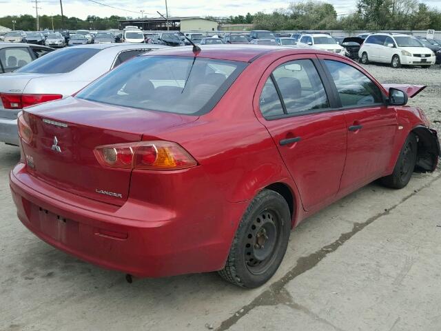 JA3AU16U79U000588 - 2009 MITSUBISHI LANCER DE RED photo 4