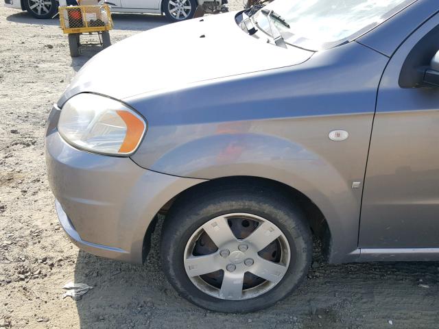 KL1TD56698B269373 - 2008 CHEVROLET AVEO BASE Сұр фото 9