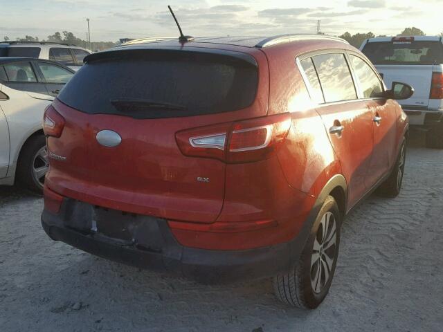 KNDPC3A24D7531576 - 2013 KIA SPORTAGE RED photo 4