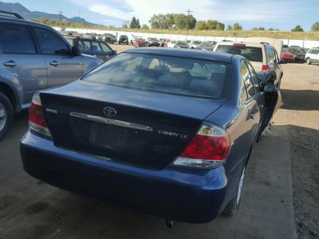 4T1BE32K26U165152 - 2006 TOYOTA CAMRY LE BLUE photo 4