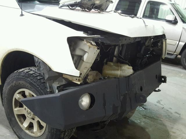 1N6BA07B35N557005 - 2005 NISSAN TITAN XE WHITE photo 9