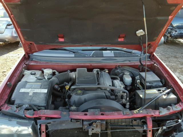 1GNDT13S822106450 - 2002 CHEVROLET TRAILBLAZE RED photo 7