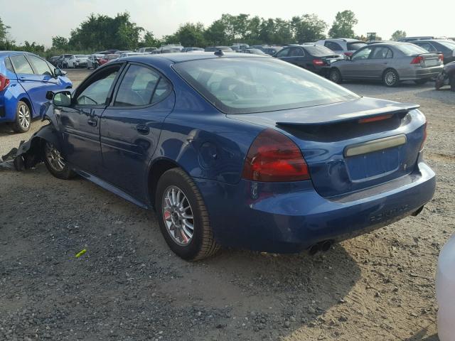 2G2WS542341355935 - 2004 PONTIAC GRAND PRIX Синій фото 3