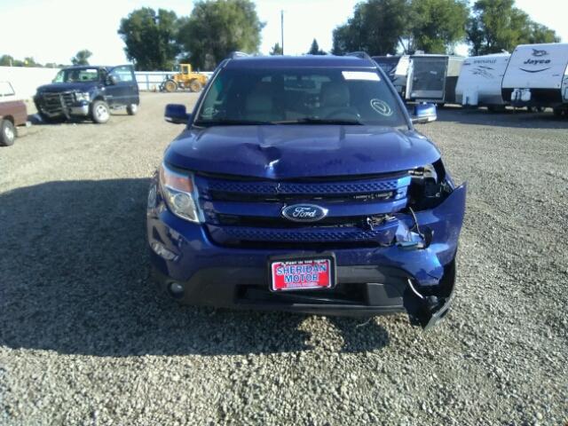 1FM5K8F84EGA55962 - 2014 FORD EXPLORER L BLUE photo 9