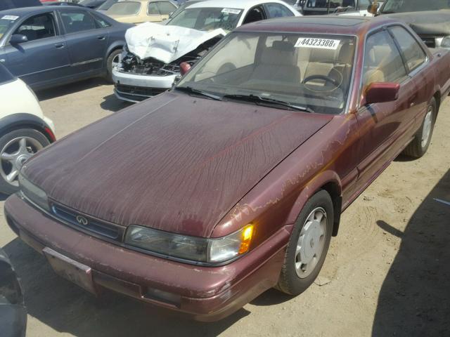 JNKHF14C6LT005734 - 1990 INFINITI M30 RED photo 2