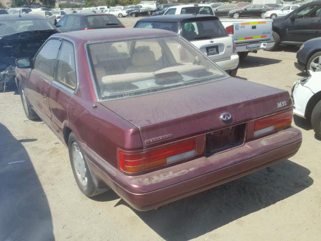 JNKHF14C6LT005734 - 1990 INFINITI M30 RED photo 3