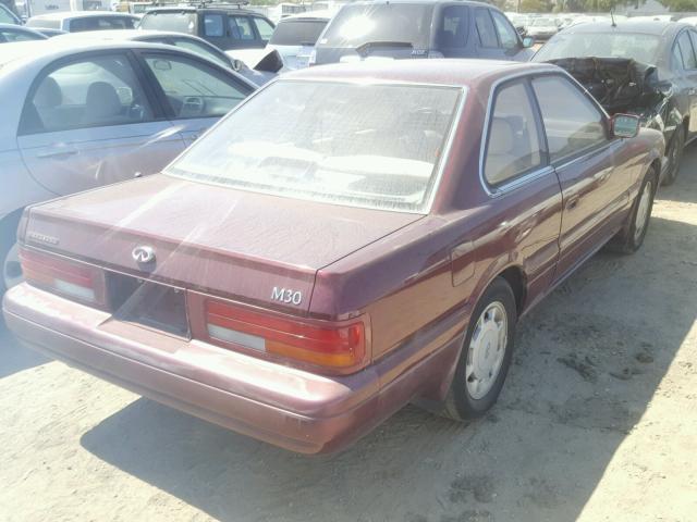 JNKHF14C6LT005734 - 1990 INFINITI M30 RED photo 4