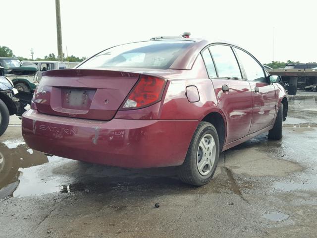 1G8AF52F44Z109252 - 2004 SATURN ION LEVEL RED photo 4