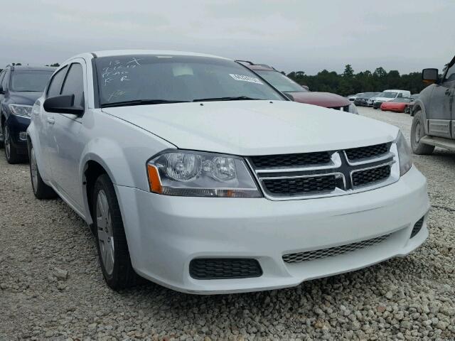 1C3CDZAB4EN125703 - 2014 DODGE AVENGER WHITE photo 1