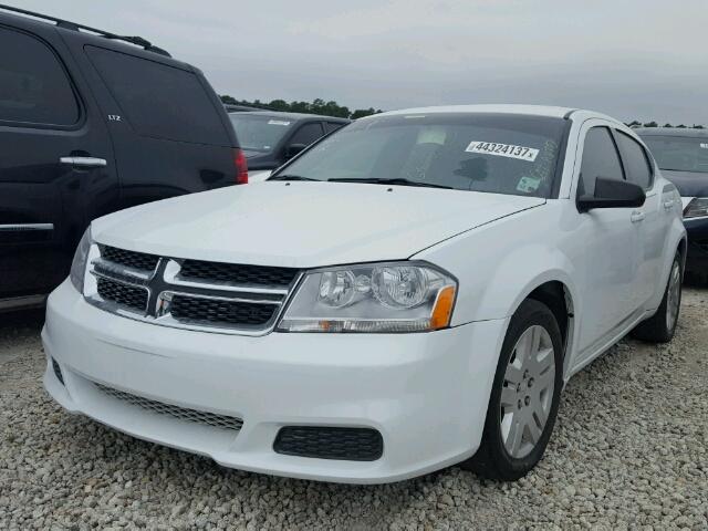 1C3CDZAB4EN125703 - 2014 DODGE AVENGER WHITE photo 2